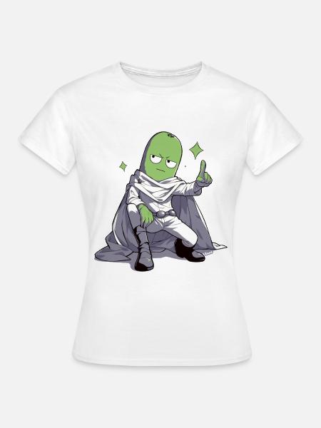 Die Gurke, Galaktischer Gurken Held im Cape - Frauen T-Shirt - Weiß