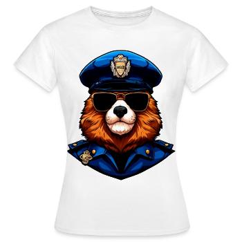 Murmeltiere Polizei / Polizistin Murmeltier - Frauen T-Shirt - Weiß - Vorne - AI Model Female 172 dark (172cm)