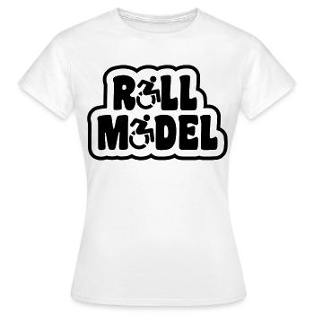 Role model. For the real wheelchair user # - Women's T-Shirt - white - Front - AI Model Female 172 dark (172cm)