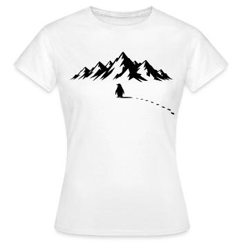 Pinguin Eisberg - Frauen T-Shirt - Weiß - Vorne - AI Model Female 172 dark (172cm)