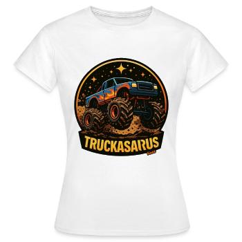Truckasarus Monster Truck Stardust - T-shirt Femme - blanc - Devant - AI Model Female 172 dark (172cm)
