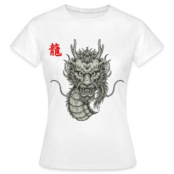 Drache Asiatisch - Frauen T-Shirt - Weiß - Vorne - AI Model Female 172 dark (172cm)