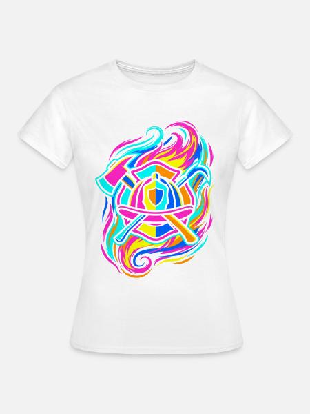 Feuerwehrmann Emblem - Frauen T-Shirt - Weiß