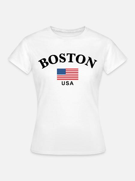 Boston, USA - Frauen T-Shirt - Weiß