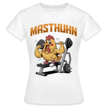 Gym BROILER Chicken Weightlifter Funny - Women's T-Shirt - white - Front - AI Model Female 172 dark (172cm)