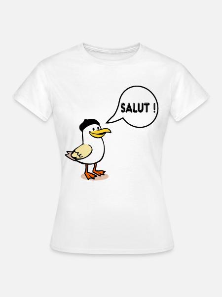 Möwenmütze Hi - Frauen T-Shirt - Weiß
