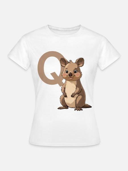 Koala mit Q Mascot-Design - Frauen T-Shirt - Weiß