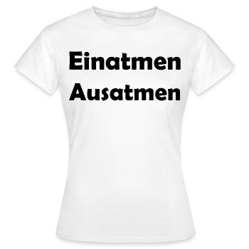 Inspire, expire - T-shirt Femme - blanc - Devant - AI Model Female 172 dark (172cm)