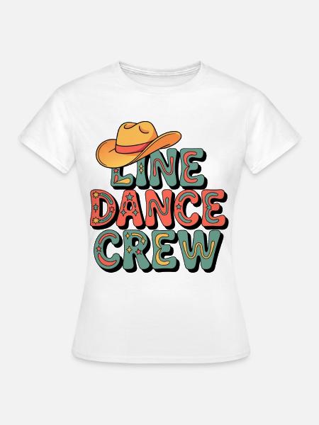 Line Dance Crew Retro - Frauen T-Shirt - Weiß