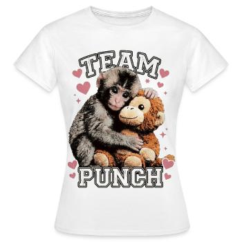 Drôle et mignon Bébé Singe Coup de poing - T-shirt Femme - blanc - Devant - AI Model Female 172 dark (172cm)