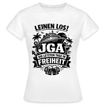 Cast off! Bachelor party on the high seas - Women's T-Shirt - white - Front - AI Model Female 172 dark (172cm)