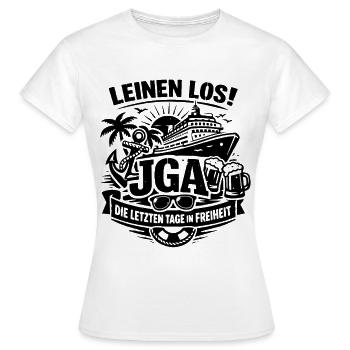 Cast off! Bachelor party on the high seas - Women's T-Shirt - white - Front - AI Model Female 172 dark (172cm)