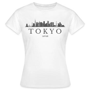 Tokio, Japan, Skyline von Tokio - Frauen T-Shirt - Weiß - Vorne - AI Model Female 172 dark (172cm)