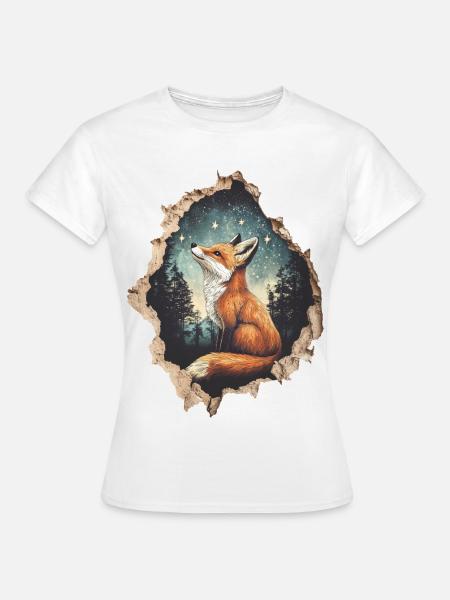 Fuchs Sterne - Frauen T-Shirt - Weiß