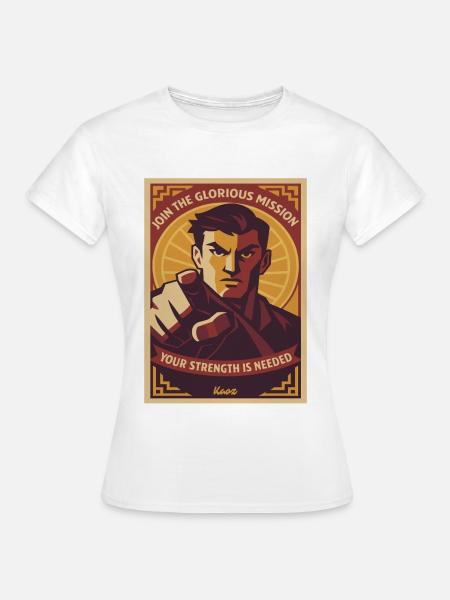 Glorious Mission Hero Poster - Frauen T-Shirt - Weiß