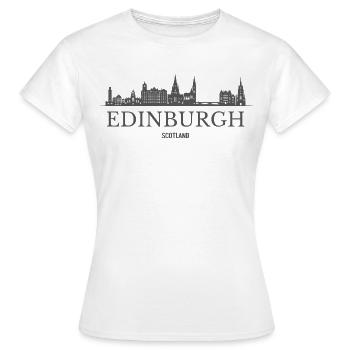 Edinburgh Schottland, Edinburgh Skyline - Frauen T-Shirt - Weiß - Vorne - AI Model Female 172 dark (172cm)
