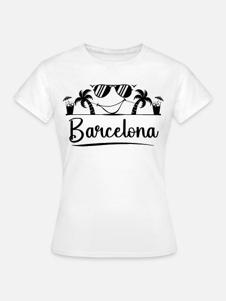 Barcelona - Frauen T-Shirt - Weiß