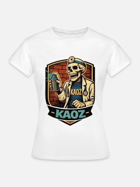 Skelett-Medic-Graffiti-Schild - Frauen T-Shirt - Weiß