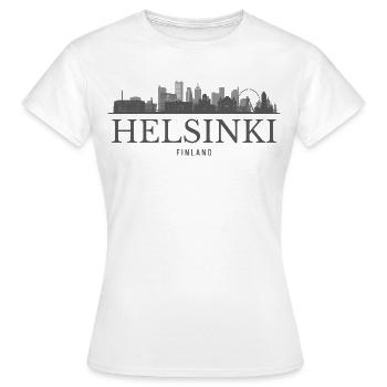 Helsinki, Finlande, silhouette d’Helsinki - T-shirt Femme - blanc - Devant - AI Model Female 172 dark (172cm)