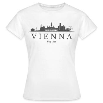 Wien, Österreich, Wiener Skyline - Frauen T-Shirt - Weiß - Vorne - AI Model Female 172 dark (172cm)