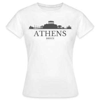 Athènes Grèce, silhouette d’Athènes - T-shirt Femme - blanc - Devant - AI Model Female 172 dark (172cm)