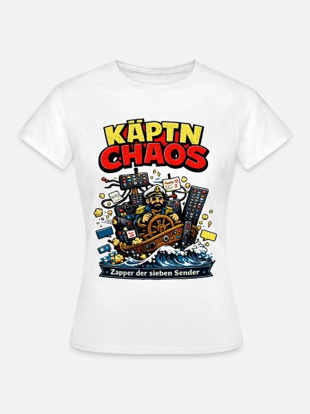 Käptn Chaos Sieben-Sender Zapper - Frauen T-Shirt - Weiß