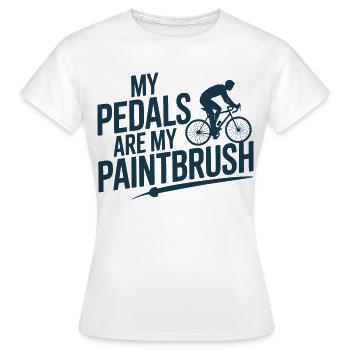 Les pédales sont mon pinceau - T-shirt Femme - blanc - Devant - AI Model Female 172 dark (172cm)