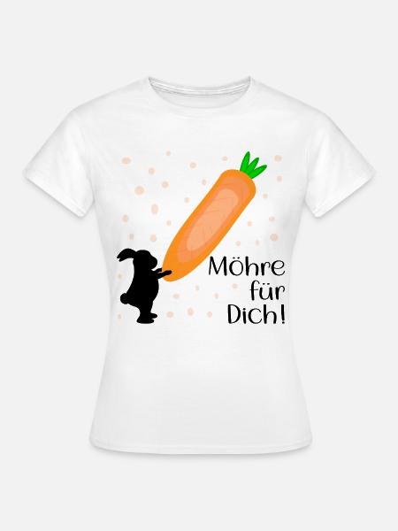 Karotte Möhre Osterhase - Frauen T-Shirt - Weiß