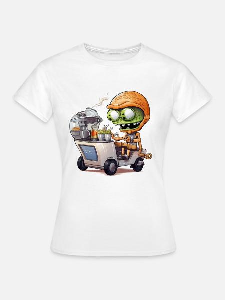 Außerirdischer Snacktrucker - Frauen T-Shirt - Weiß