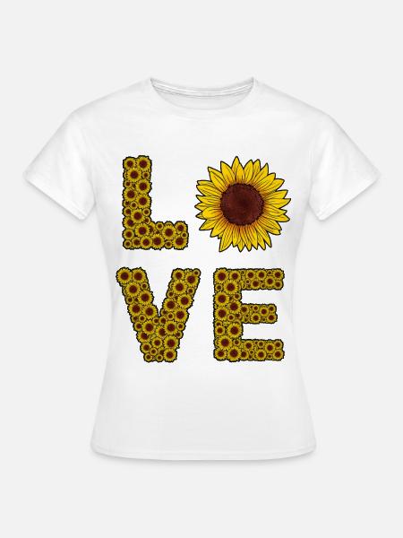 Sonnenblumen-Liebesbriefe Sommer - Frauen T-Shirt - Weiß