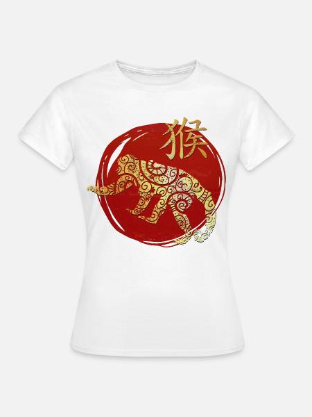 Affe Chinesisches Tierkreiszeichen Horoskop - Frauen T-Shirt - Weiß