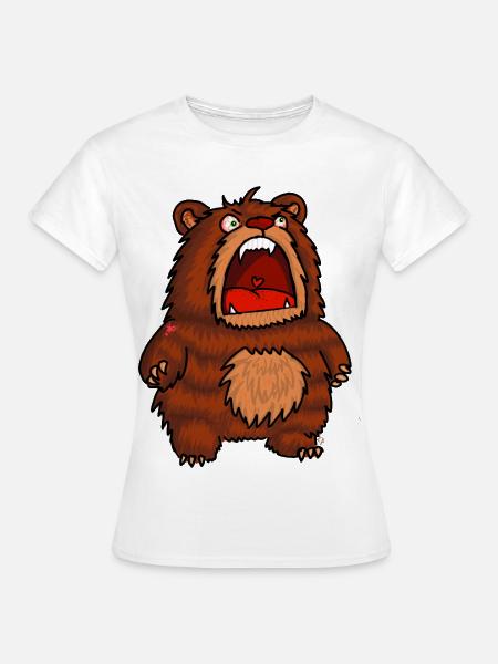 Hangry Bear - Frauen T-Shirt - Weiß
