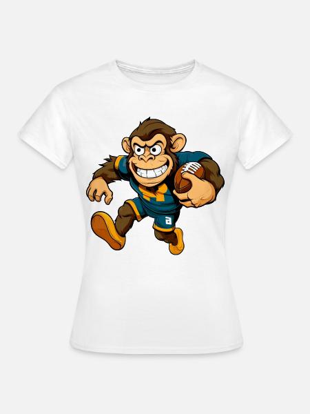 Affe Rugby - Frauen T-Shirt - Weiß