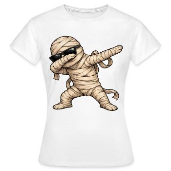 Dabbing Mumie - Frauen T-Shirt - Weiß - Vorne - AI Model Female 172 dark (172cm)