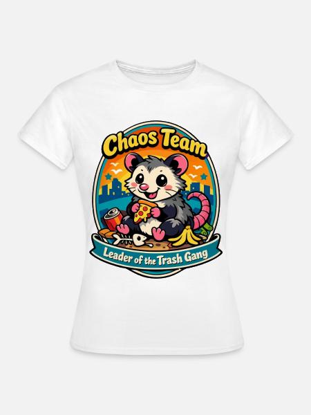 Opossum Chaos Team Anführer - Frauen T-Shirt - Weiß
