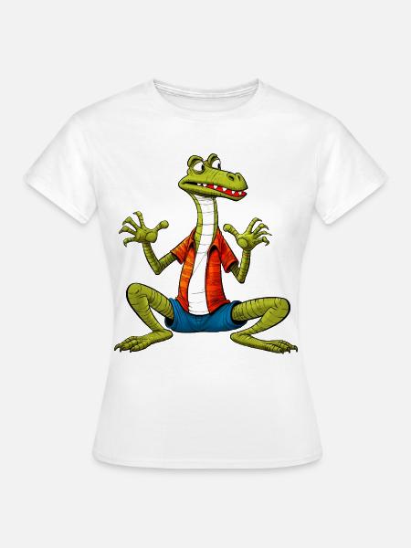 Yogi Eidechse - Frauen T-Shirt - Weiß