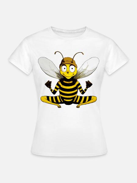 Yoga Bee - Frauen T-Shirt - Weiß