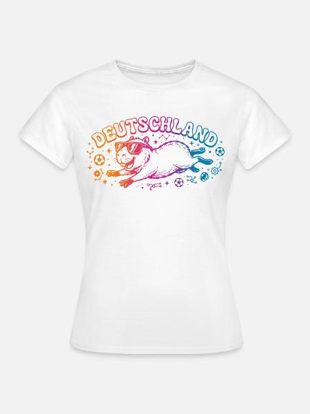 Deutschland Fussball Capybara - Frauen T-Shirt - Weiß