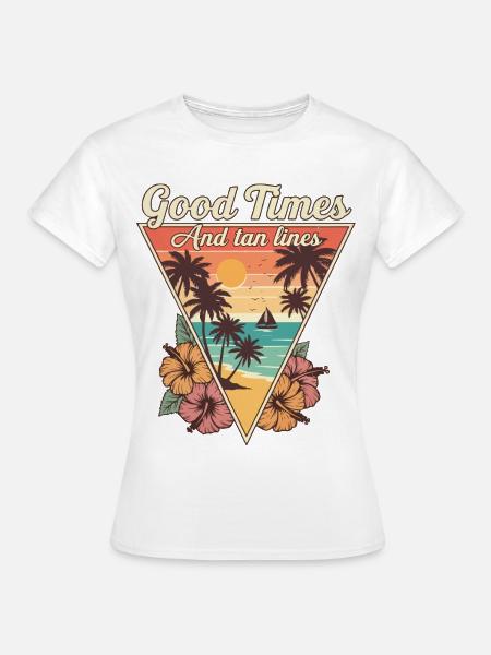 Gute Zeiten, Sonnenstrahlen - Frauen T-Shirt - Weiß