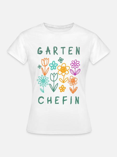 Garten Chefin Blumen Retro Design - Frauen T-Shirt - Weiß