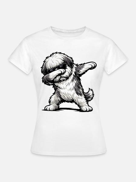 Dabbing Bobtail - Frauen T-Shirt - Weiß