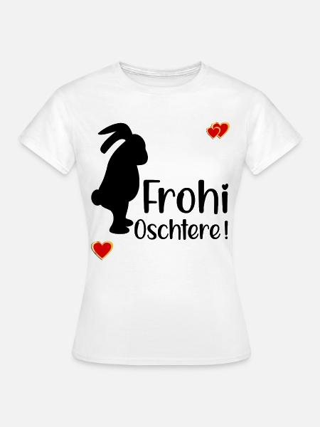 FROHE OSTERN SCHWEIZ - Frauen T-Shirt - Weiß