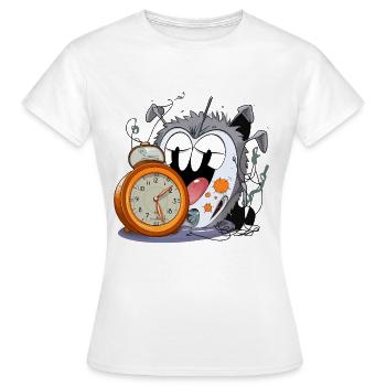 Schlafloses Uhrmonster - Frauen T-Shirt - Weiß - Vorne - AI Model Female 172 dark (172cm)