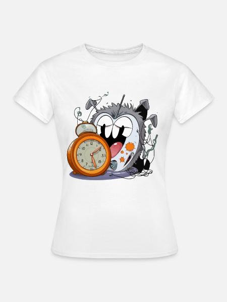 Schlafloses Uhrmonster - Frauen T-Shirt - Weiß
