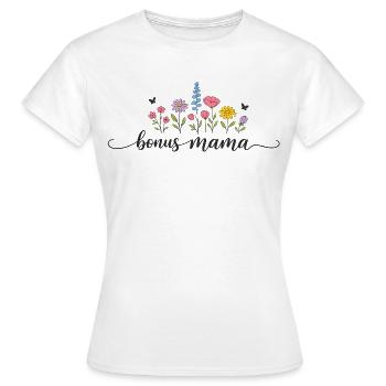 Floral Bonus Moma Gift Bonus Mom Mothers Day Gift - Women's T-Shirt - white - Front - AI Model Female 172 dark (172cm)