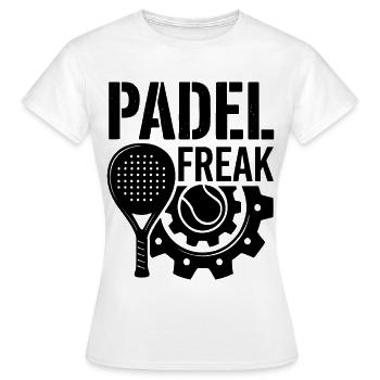 Padel Freak Sport Begeisterung Performance - Frauen T-Shirt - Weiß - Vorne - AI Model Female 172 dark (172cm)