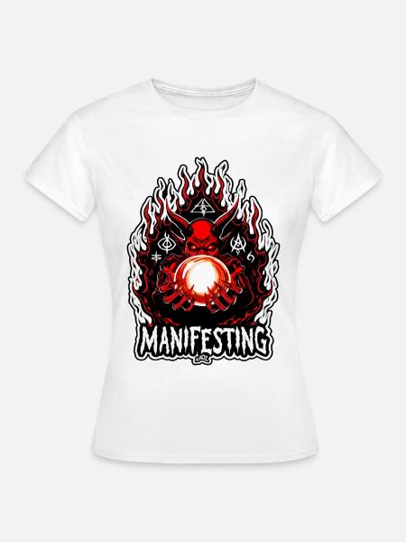 Flammengebundener Manifestierender Dämon - Frauen T-Shirt - Weiß