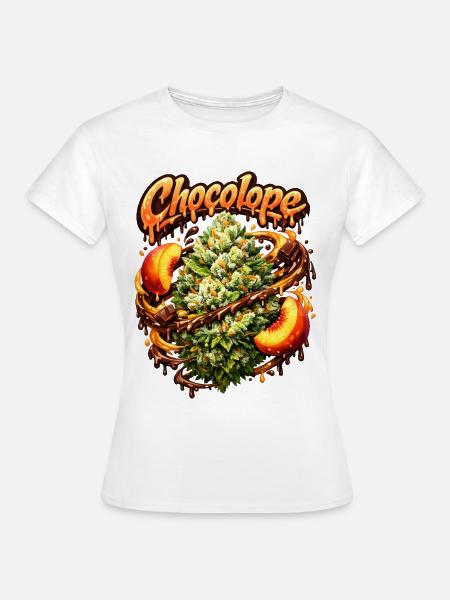 Chocolope Peach Graffiti-Kunstdruck - Frauen T-Shirt - Weiß