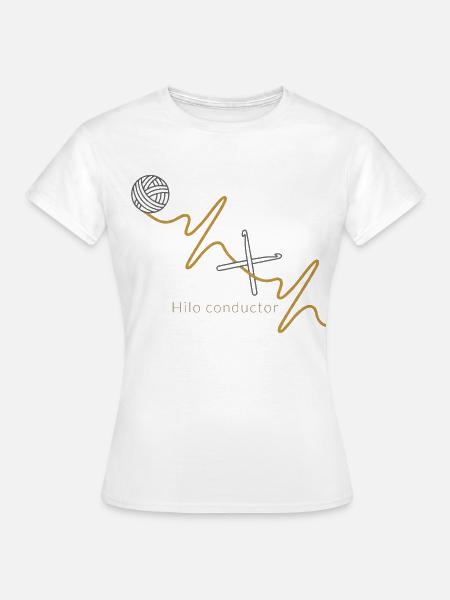 Faden: goldene Spirale - Frauen T-Shirt - Weiß