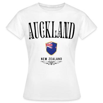 Souvenir d’Auckland, design élégant Auckland - T-shirt Femme - blanc - Devant - AI Model Female 172 dark (172cm)